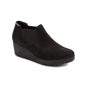 Mephisto Tosca Black Suede Chelsea Wedge Bootie 10